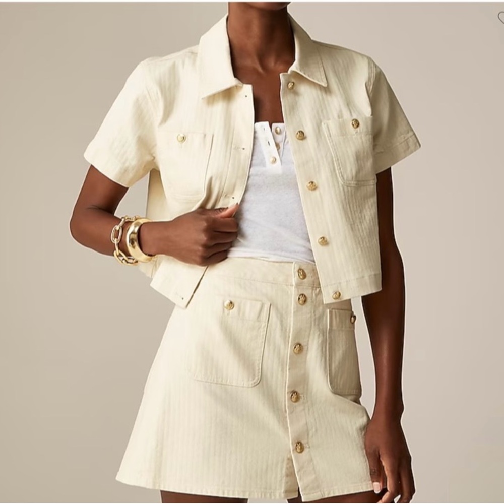 J. Crew Botton up Top in Ecru